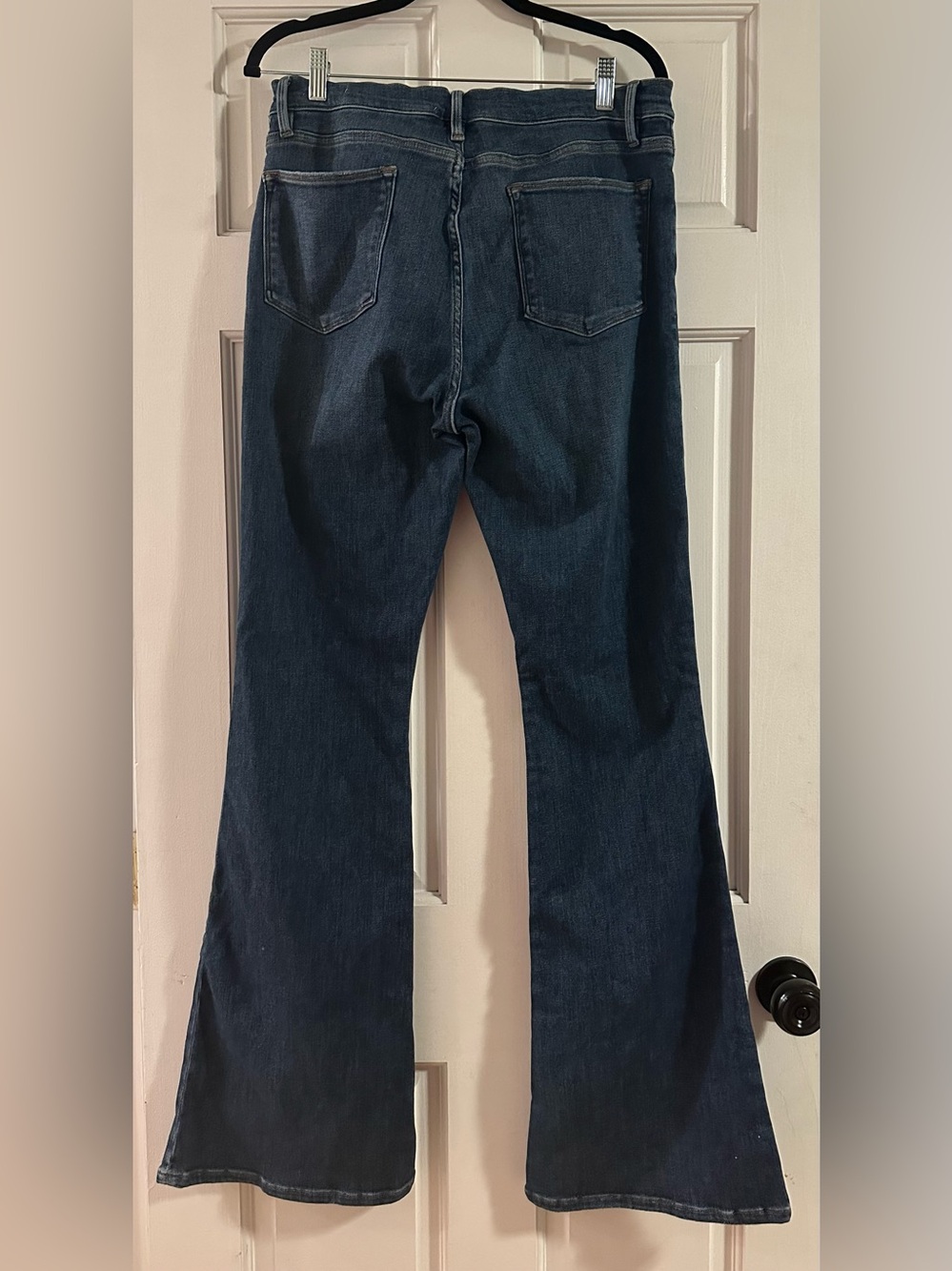 Frame Le High Flare Denim Jeans Medium Wash Bestia Size 33 - Picture 3 of 9